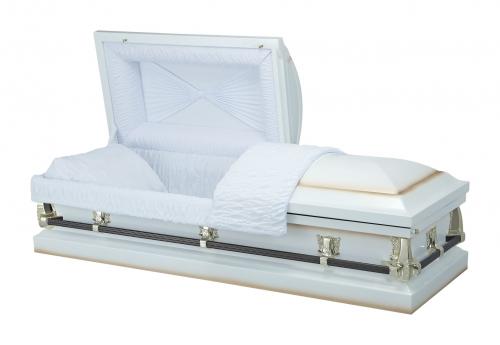 Neptune White Casket