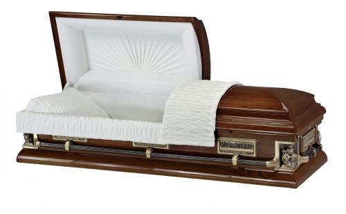 Hardwood Passion of Christ Casket