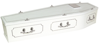 Oxford white coffin