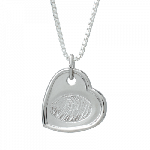 Silver Indented Heart