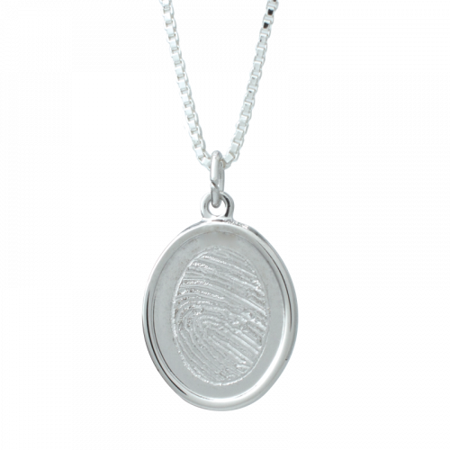 Silver Indented Oval