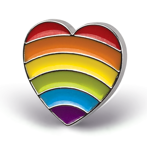 Rainbow Heart Pin