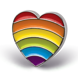 Rainbow Heart Pin