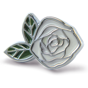 White Rose Pin