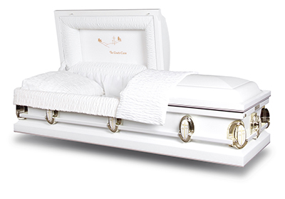 White Devotional Casket